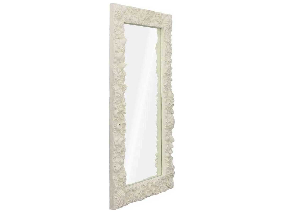 Phillips Collection Reef Off White Rectangular Floor Mirror