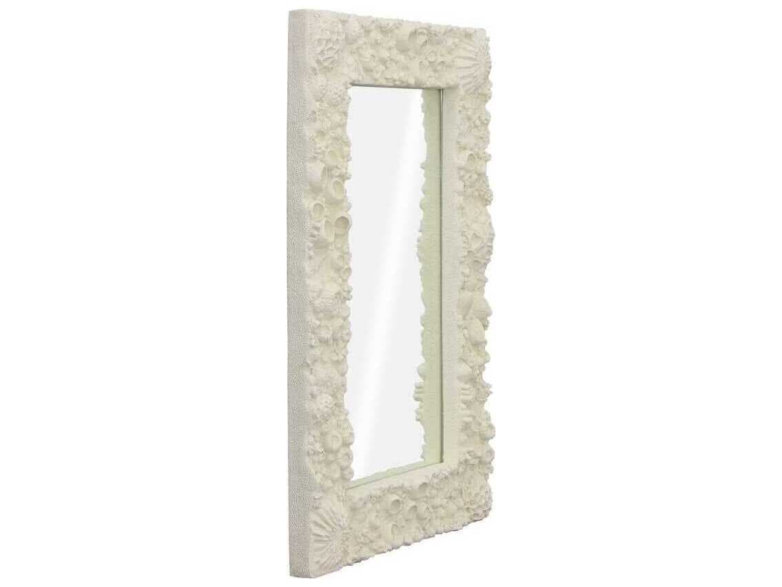 Phillips Collection Reef Off White Rectangular Wall Mirror
