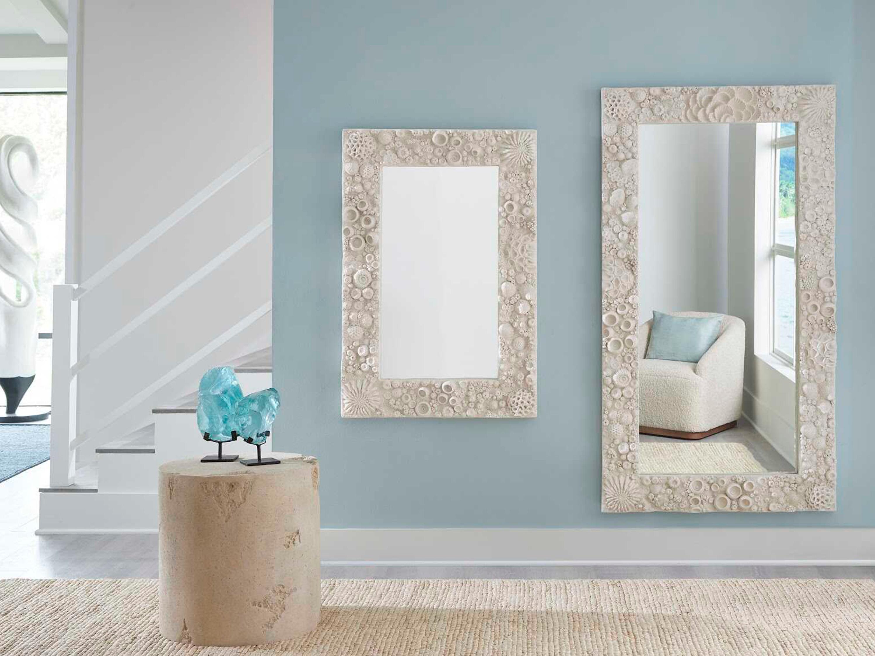 Phillips Collection Reef Off White Rectangular Wall Mirror