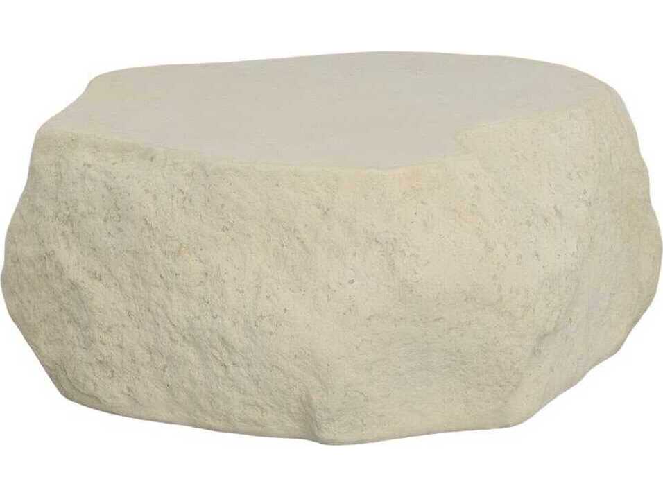 Phillips Collection Quarry Resin Roman Stone Off White Coffee Table