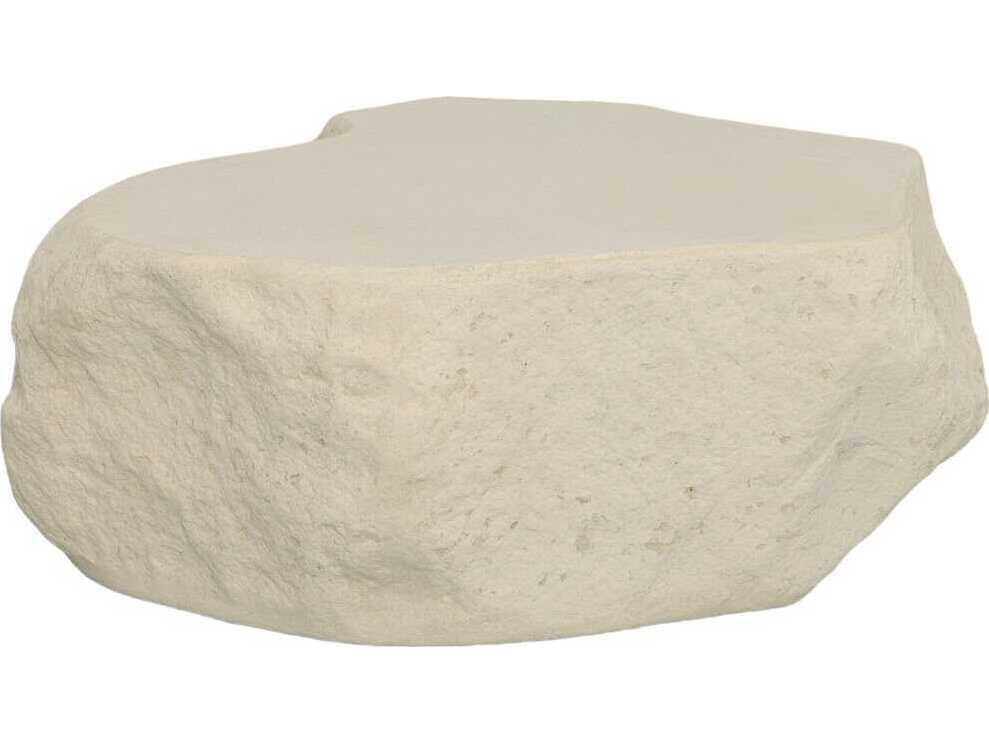 Phillips Collection Quarry Resin Roman Stone Off White Coffee Table