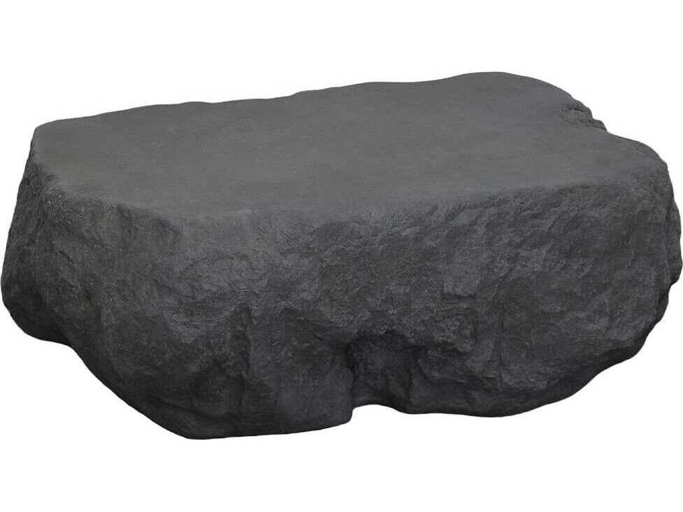 Phillips Collection Quarry Resin Charcoal Stone Gray Coffee Table