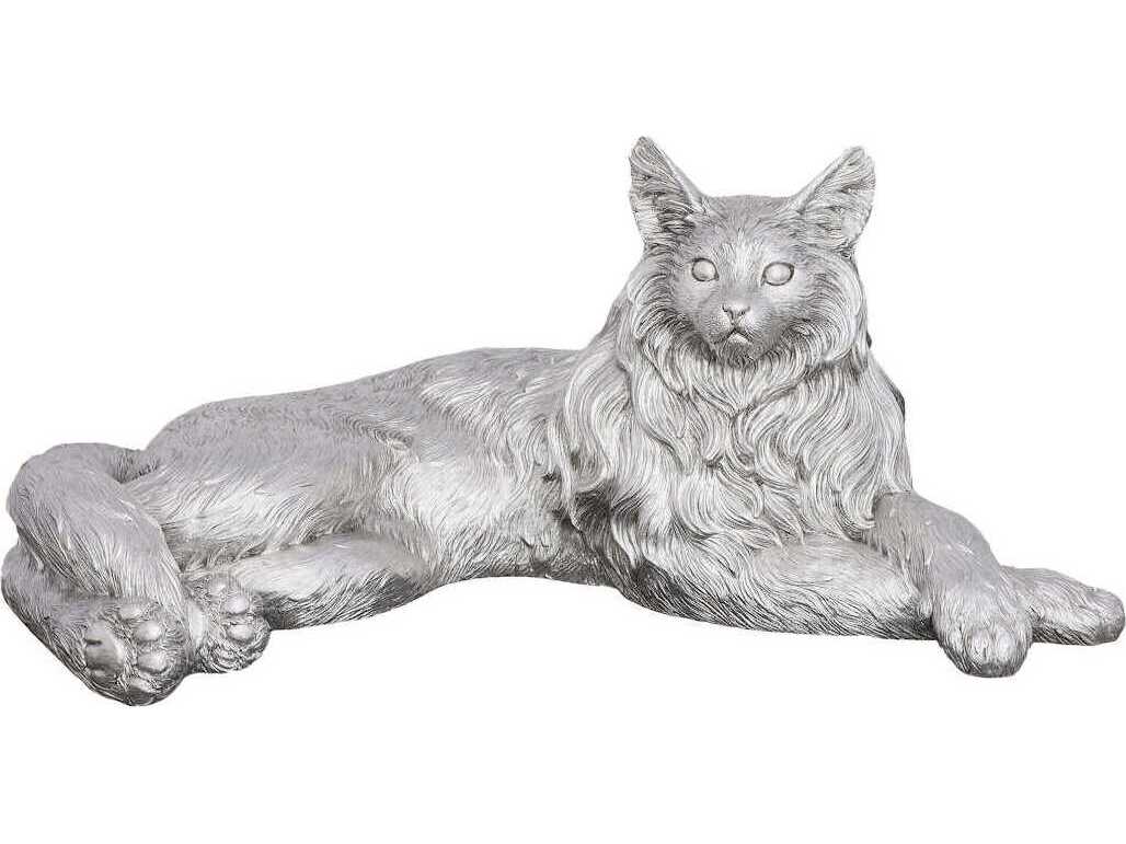 Phillips Collection Bronze Silver Cat Sculpture