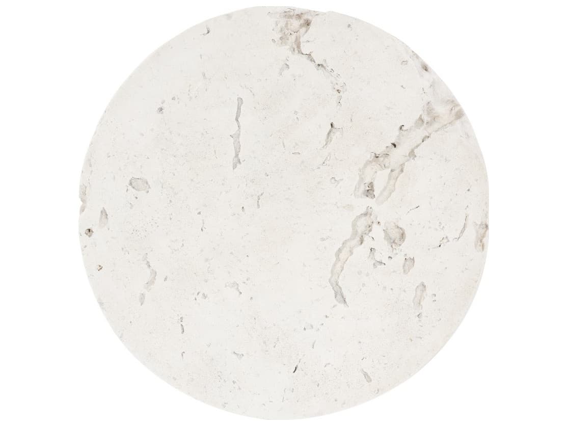 Phillips Collection Round Stone Off White Coffee Table
