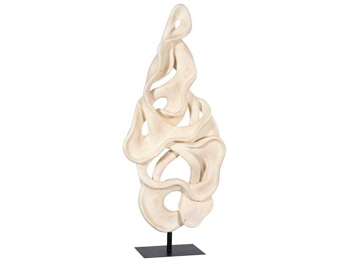 Phillips Collection Faux Bleached Off White Cast Dancing Sculpture