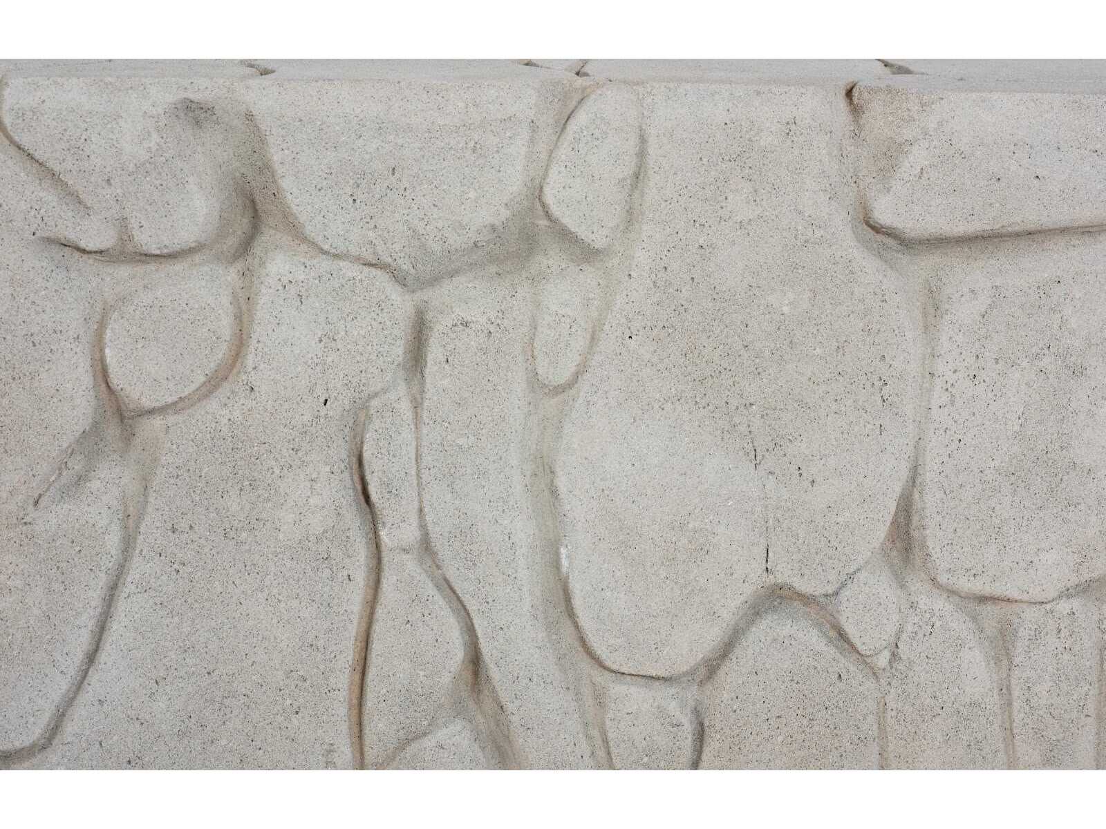 Phillips Collection Chunk Rectangular Resin Roman Stone Off White Coffee Table