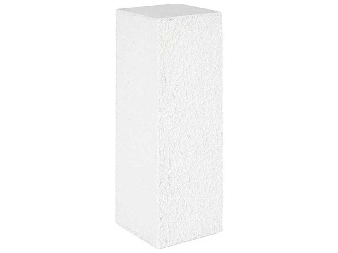 Phillips Collection String Theory Square Resin White Stone End Table