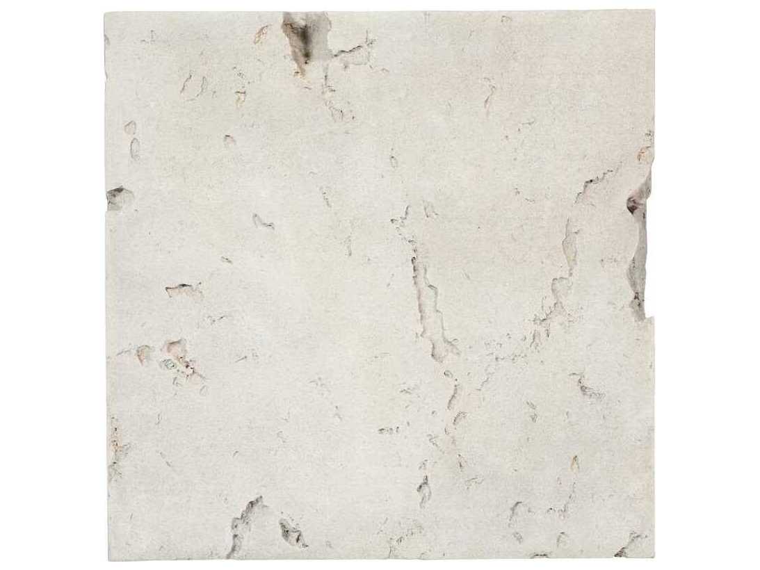 Phillips Collection Formation Square Resin Roman Stone Off White Coffee Table