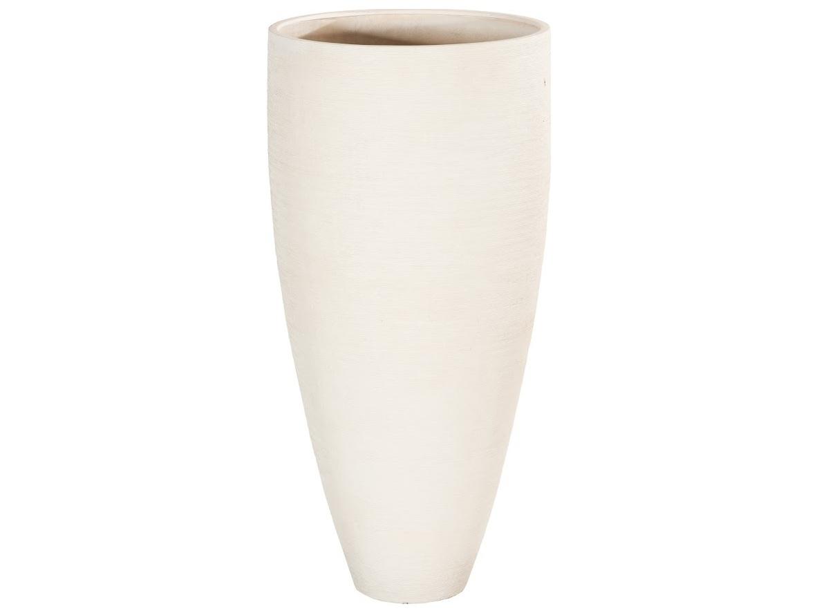 Phillips Collection Outdoor White Stone Flora Grande Planter