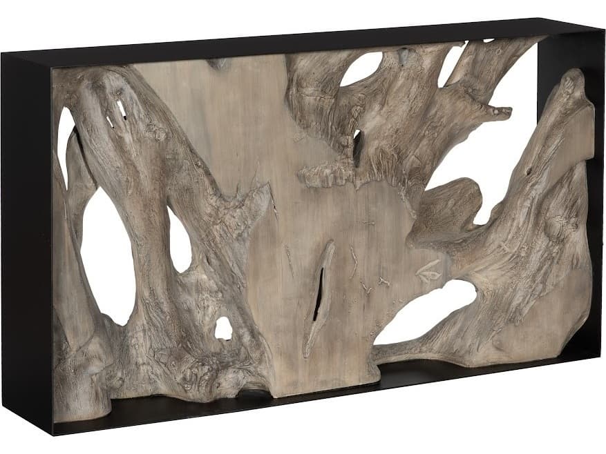 Phillips Collection Rectangular Metal Black Gray Console Table