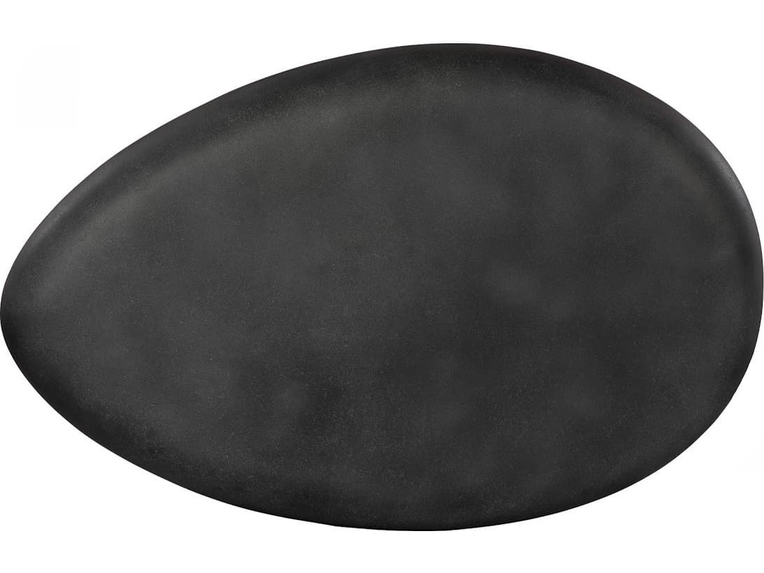 Phillips Collection Oval Resin Gray Charcoal Stone Coffee Table