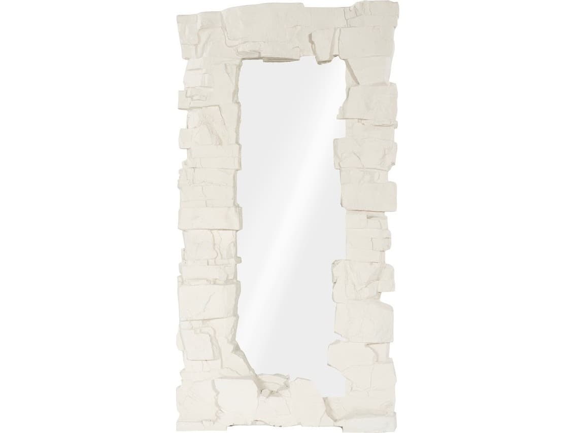 Phillips Collection Rocky Ridge Dress White Stone Wall Mirror Rectangular