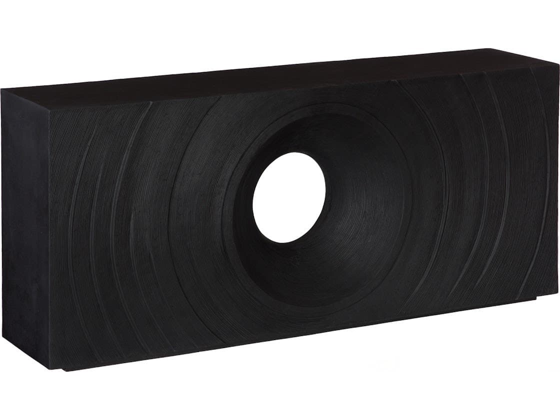 Phillips Collection Rectangular Black Resin Console Table