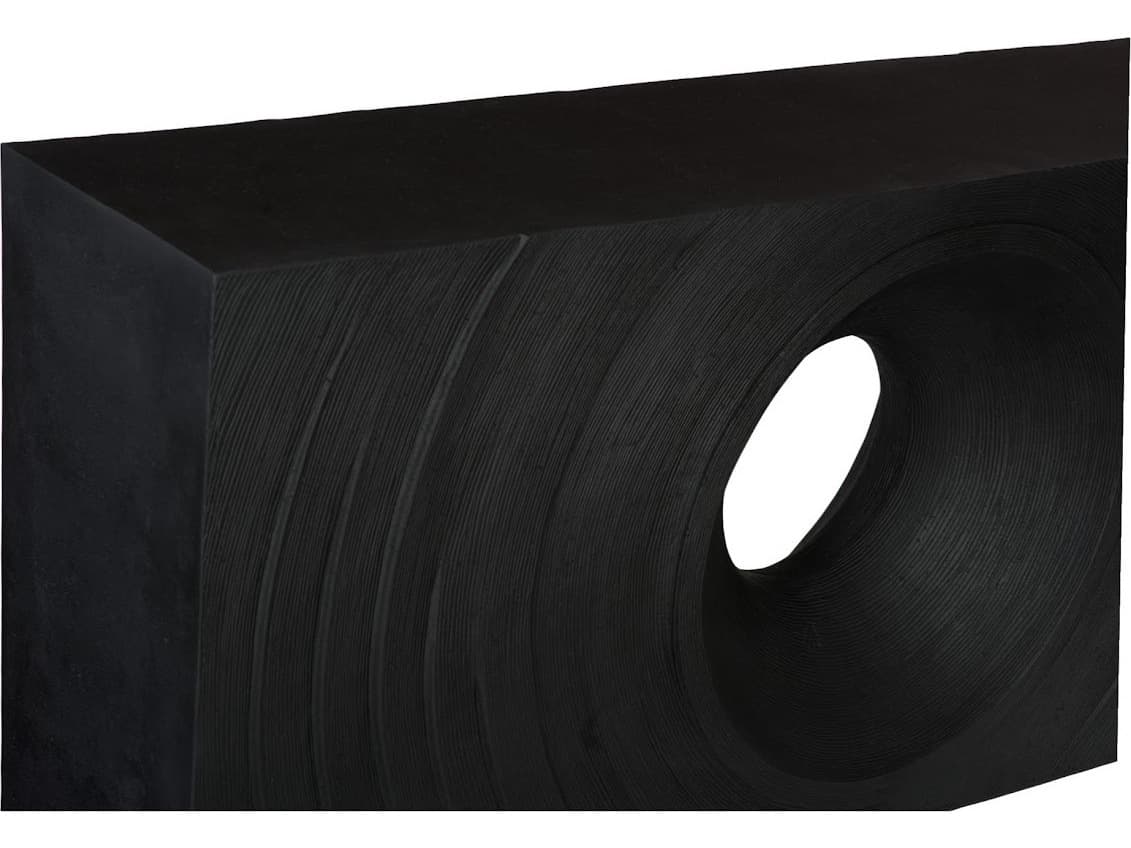 Phillips Collection Rectangular Black Resin Console Table