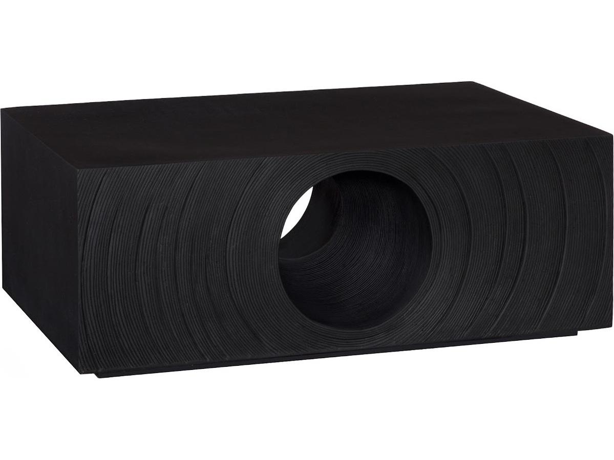 Phillips Collection Rectangular Black Resin Coffee Table