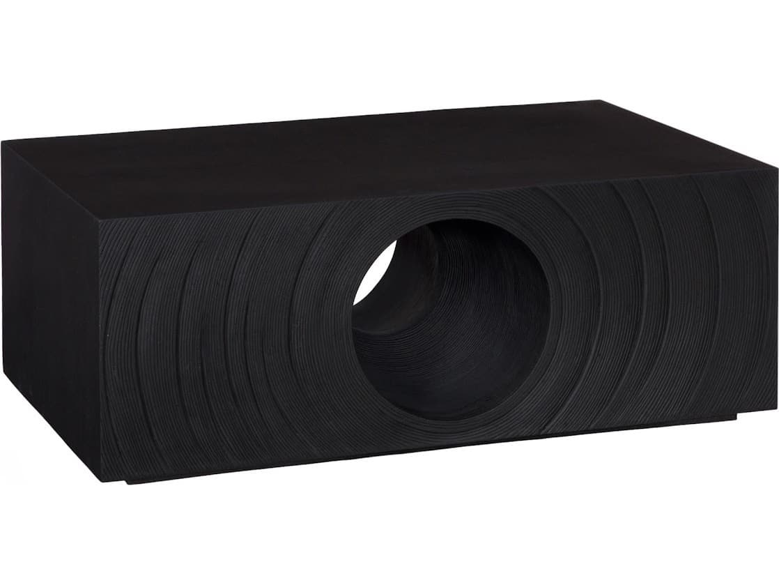 Phillips Collection Rectangular Black Resin Coffee Table