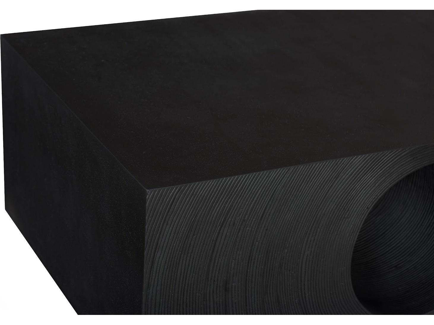 Phillips Collection Rectangular Black Resin Coffee Table