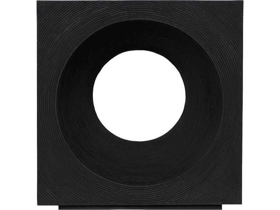 Phillips Collection Square Black Stone End Table