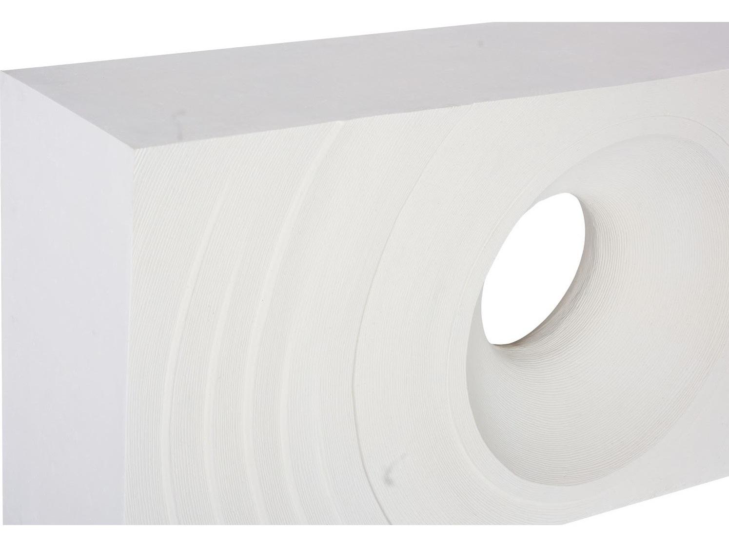 Phillips Collection Rectangular Resin Off White Stone Console Table