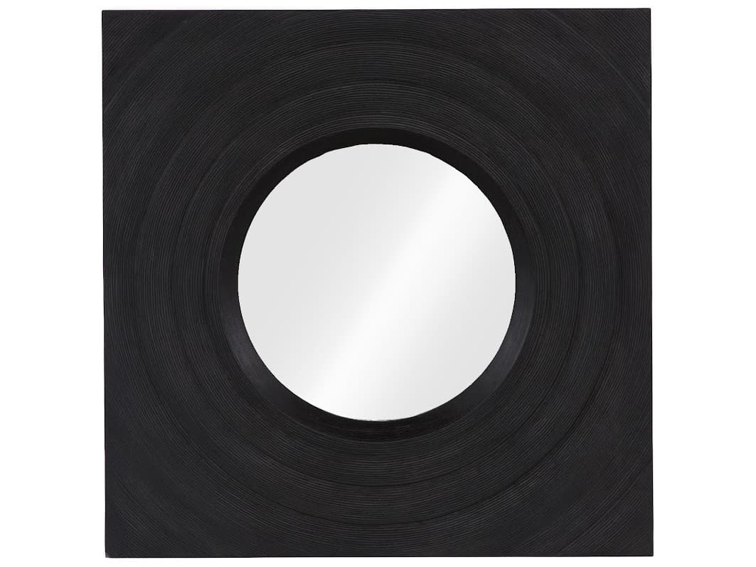 Phillips Collection Black Stone Wall Mirror Square