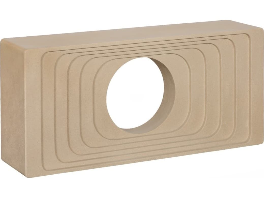 Phillips Collection Rectangular Off White Sand Dune Resin Console Table