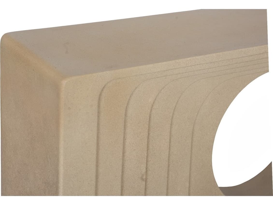 Phillips Collection Rectangular Off White Sand Dune Resin Console Table