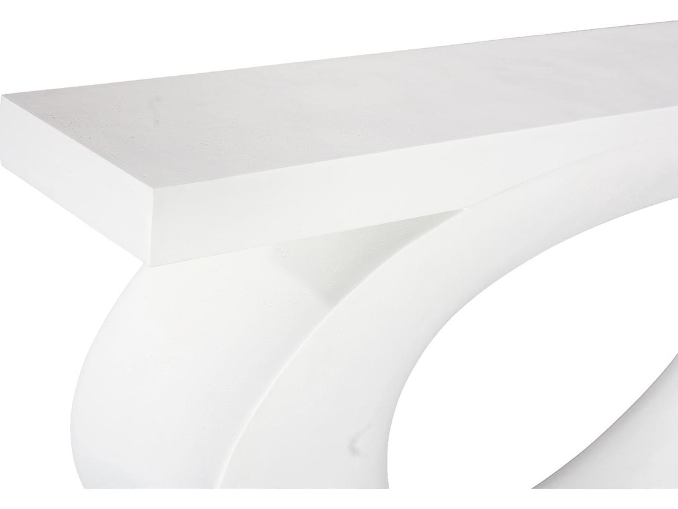 Phillips Collection Rectangular Resin White Console Table