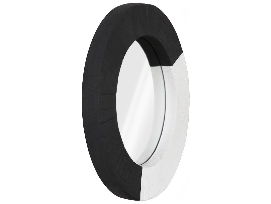 Phillips Collection Black White Wall Mirror Round