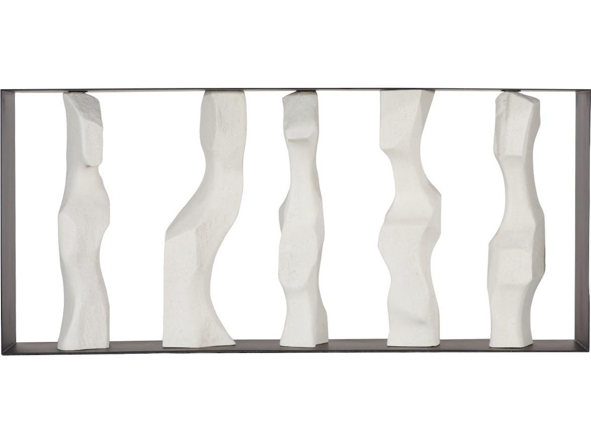 Phillips Collection Rectangular Black Off White Metal Console Table