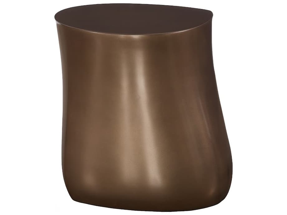 Phillips Collection Round Resin Bronze End Table