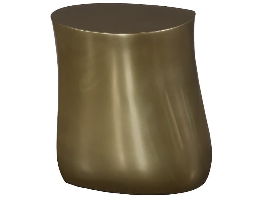 Phillips Collection Round Resin Bronze End Table