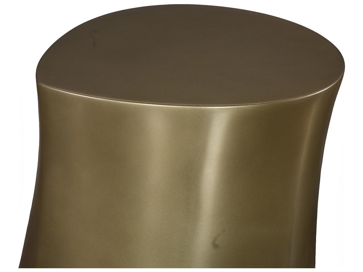 Phillips Collection Round Resin Bronze End Table