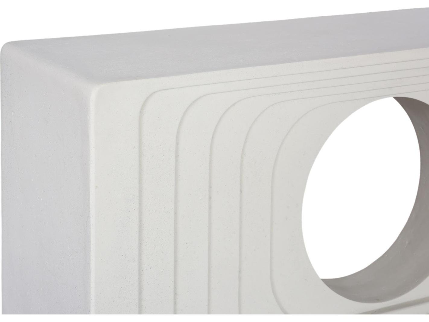 Phillips Collection Rectangular Resin Off White Console Table