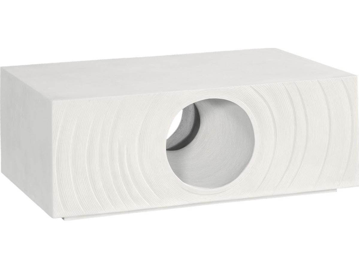 Phillips Collection Rectangular Resin Off White Coffee Table