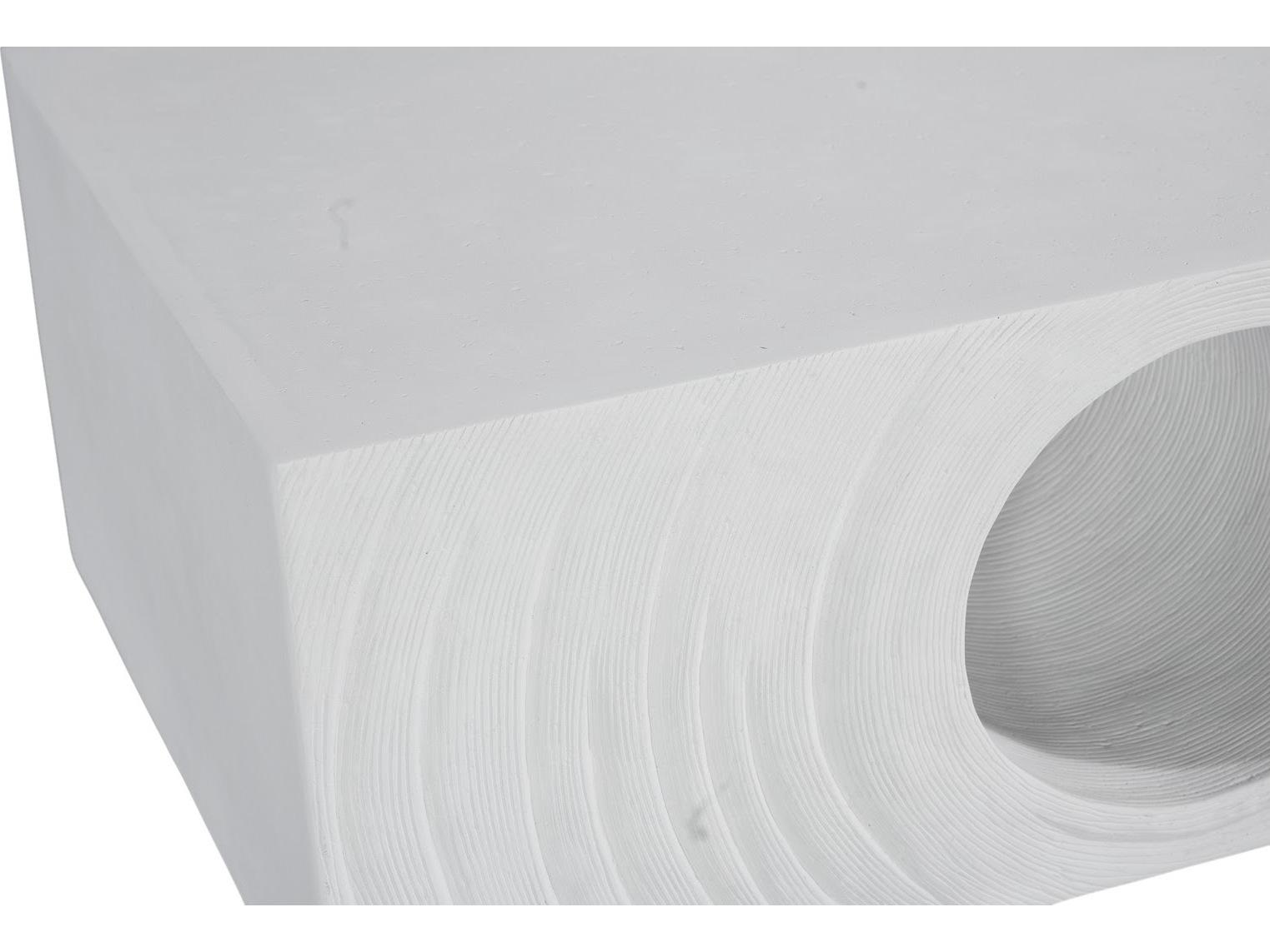 Phillips Collection Rectangular Resin Off White Coffee Table