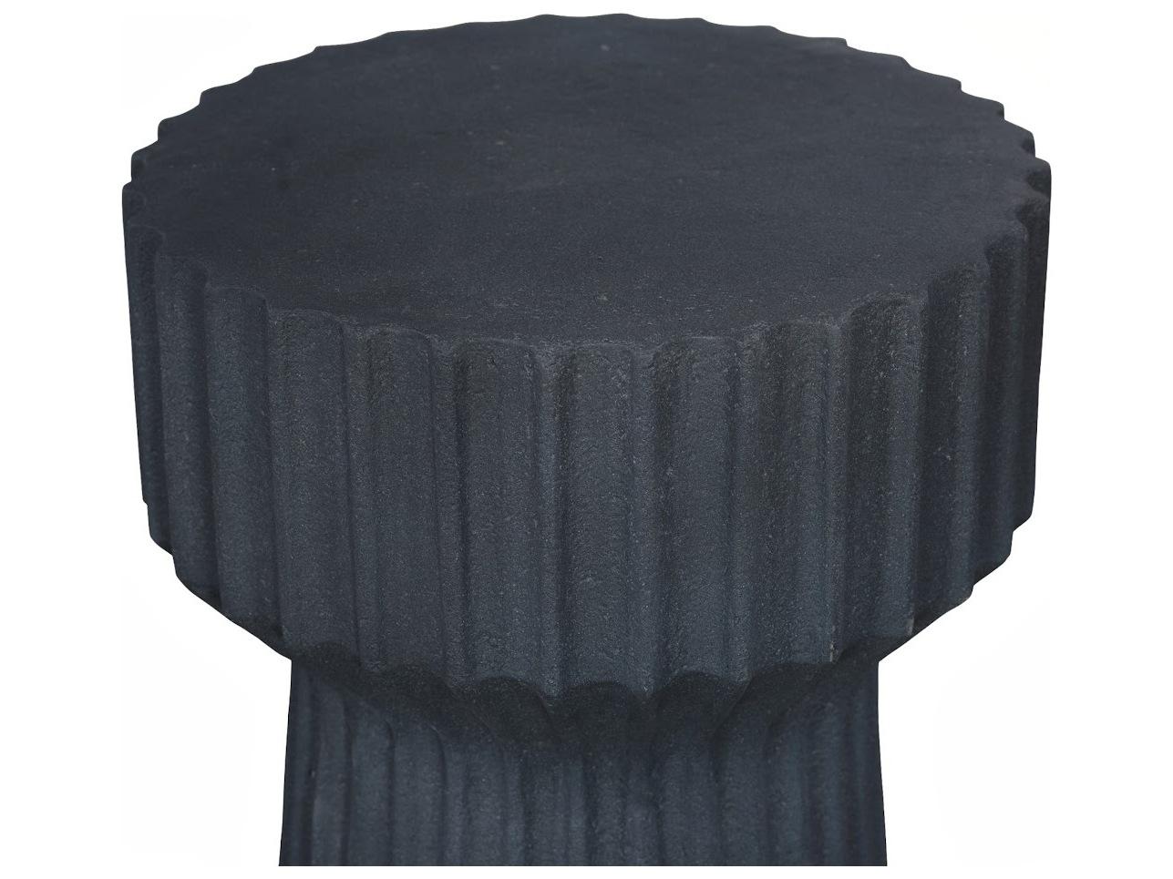 Phillips Collection Round Resin Gray End Table