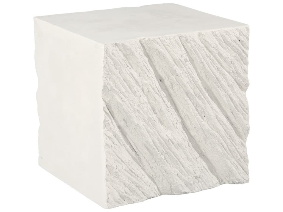 Phillips Collection Square Resin Off White End Table