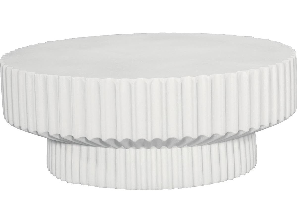 Phillips Collection Round Resin Off White Coffee Table
