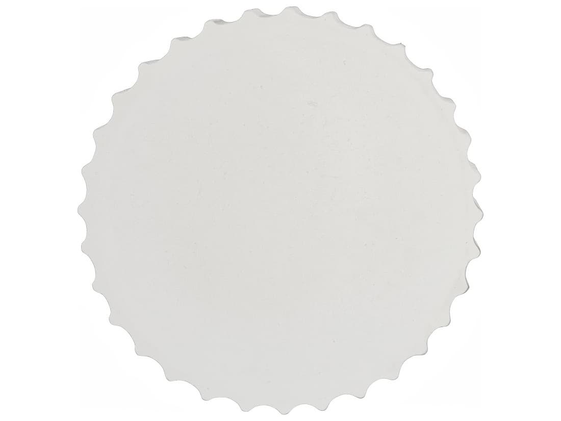 Phillips Collection Round Resin Off White End Table