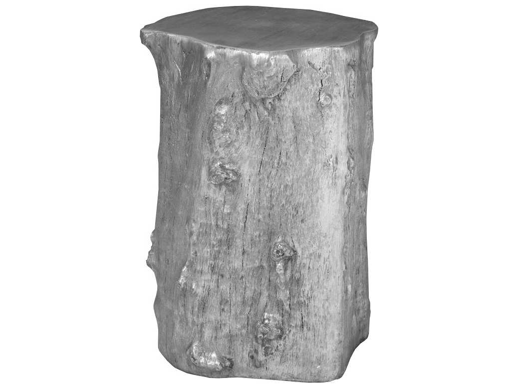 Phillips Collection Silver Leaf Accent Stool