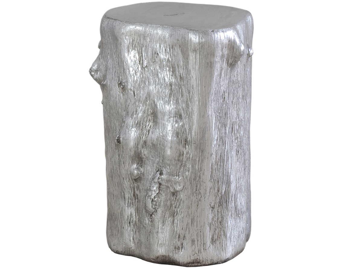 Phillips Collection Log Silver Leaf Accent Stool