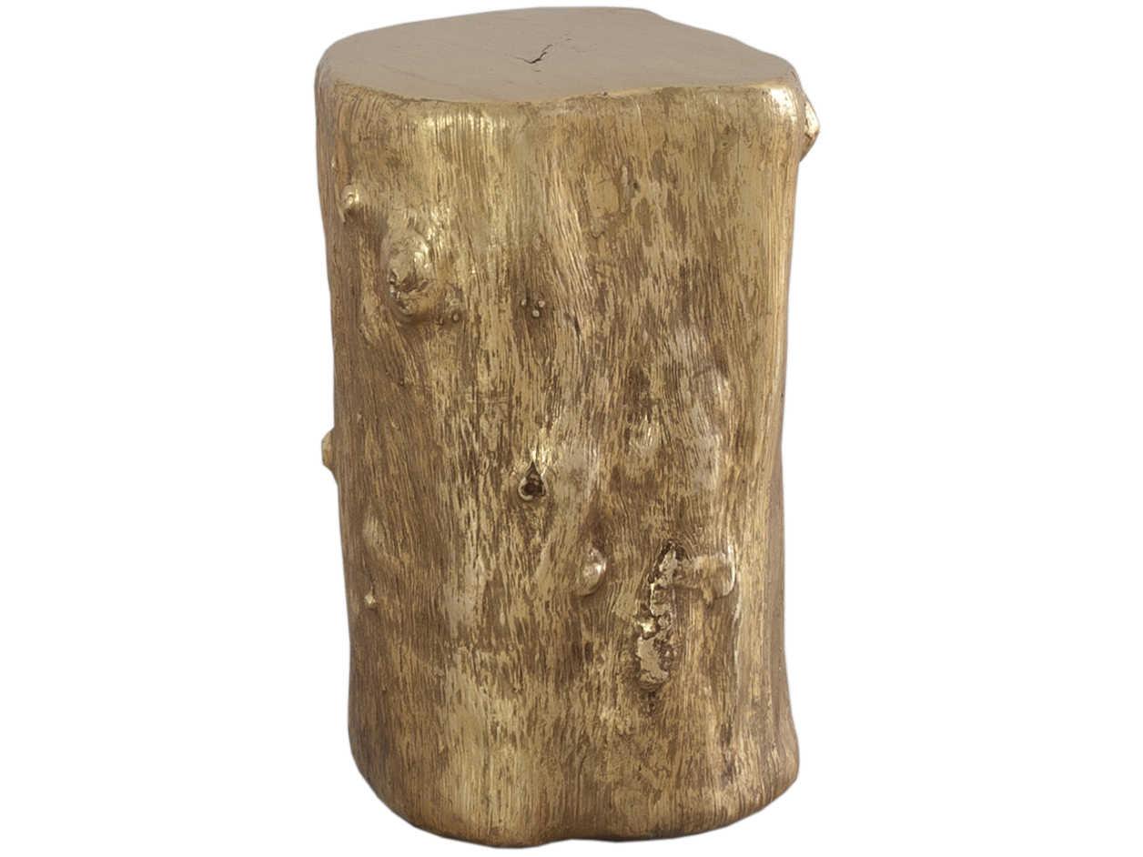 Phillips Collection Log Gold Leaf Accent Stool