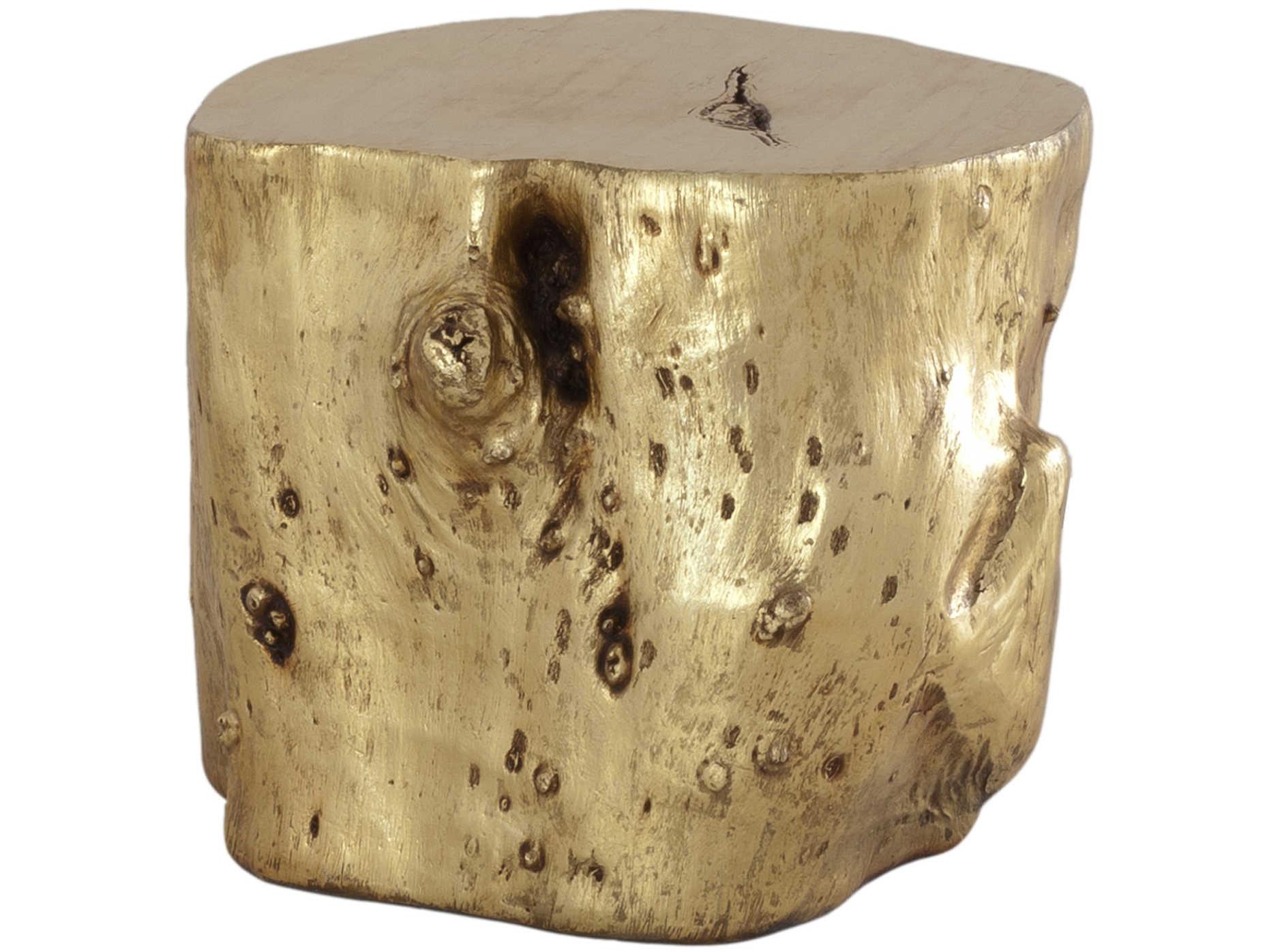 Phillips Collection Log Gold Leaf Accent Stool