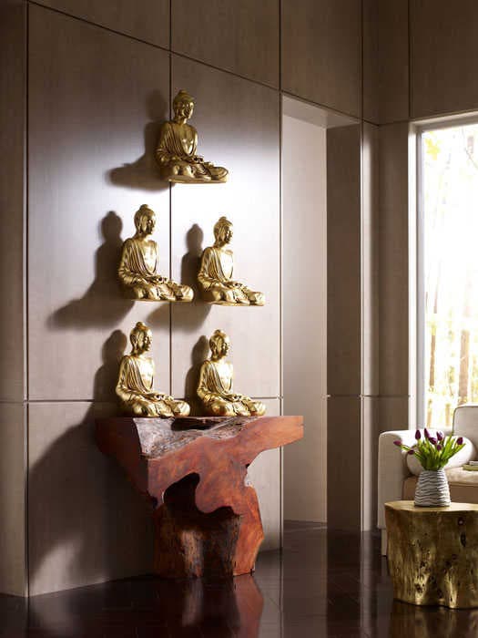 Phillips Collection Log Gold Leaf Accent Stool