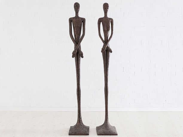 Phillips Collection Outdoor Bronze Skinny Female Sculpture