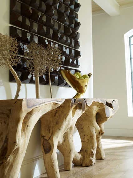 Phillips Collection Cast Naturals Gold Leaf Decorative Burled Bowl