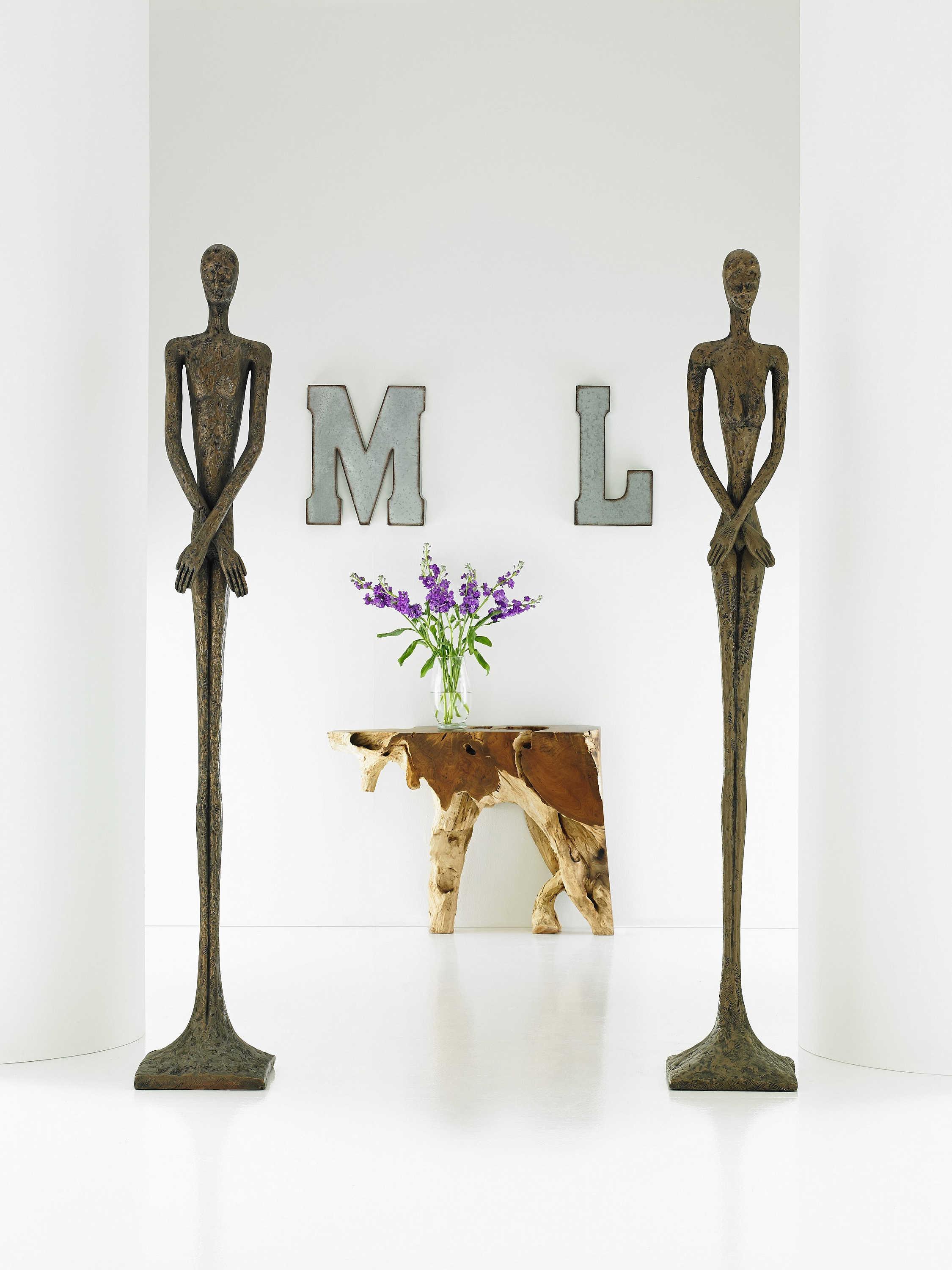 Phillips Collection Outdoor Bronze Skinny Male Sculpture