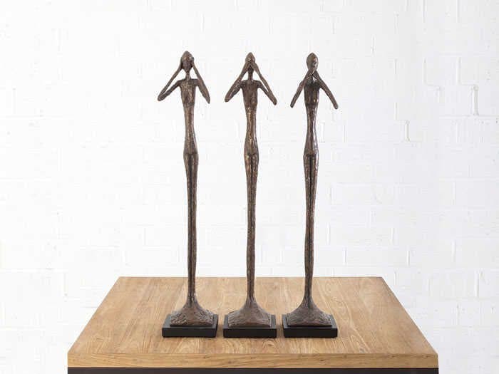 Phillips Collection Bronze Hear No Evil Skinny Sculpture