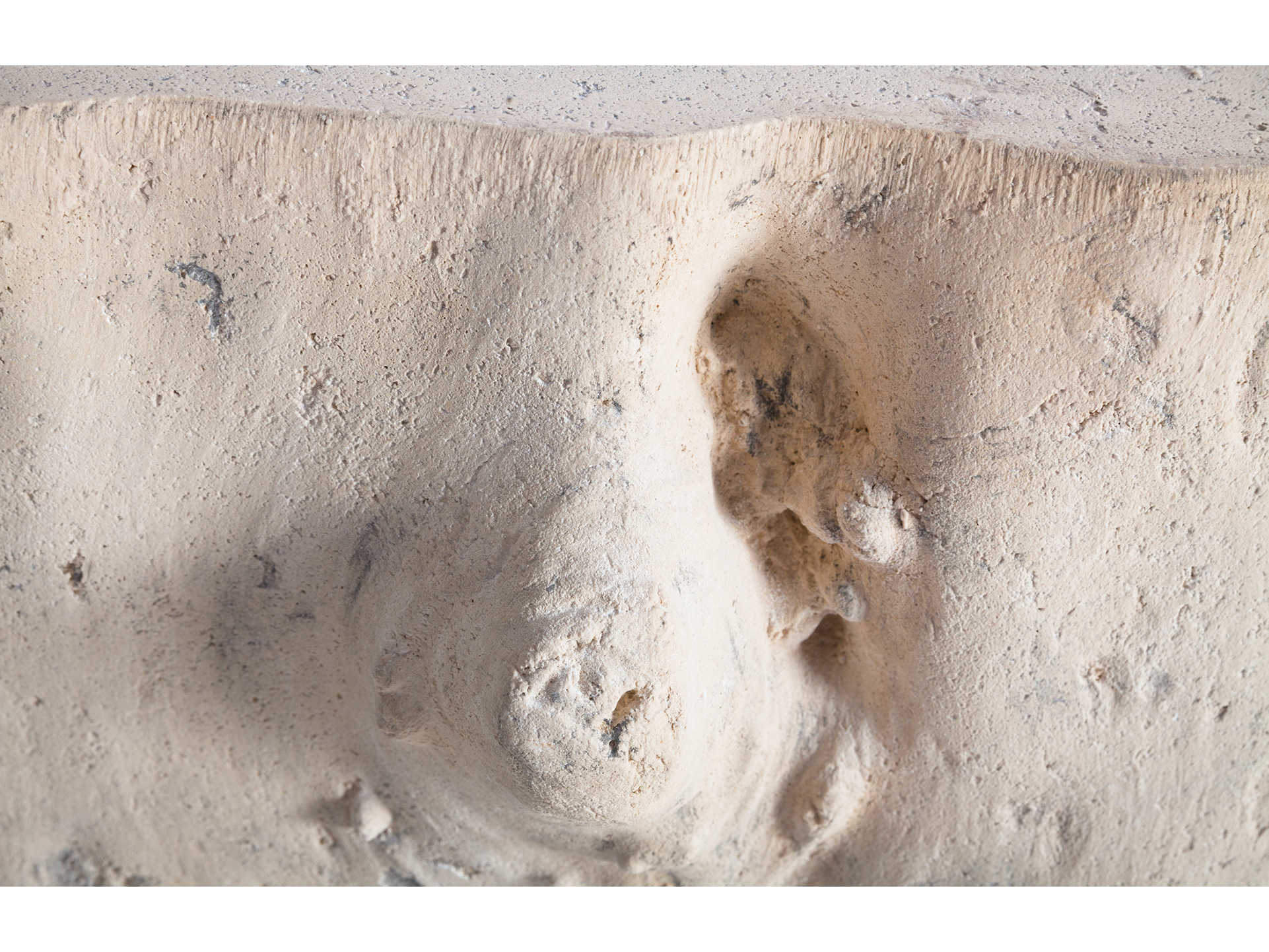 Phillips Collection Log Roman Stone White Accent Stool