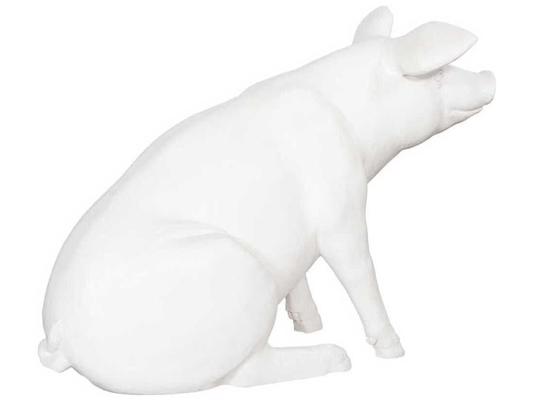 Phillips Collection Off White Happy Pig Sculpture